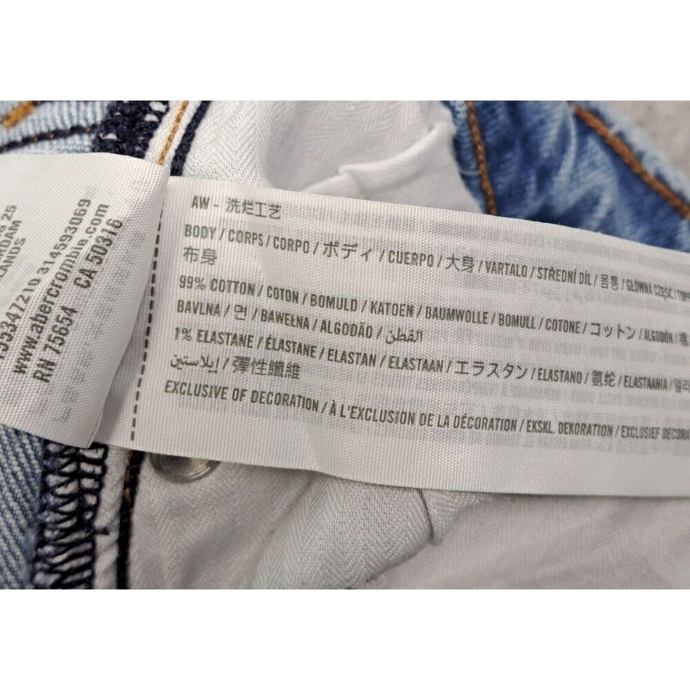 Abercrombie & Fitch Women's Jeans 27 The 90s Straight Ultra High Rise Distressed - Picture 9 of 13